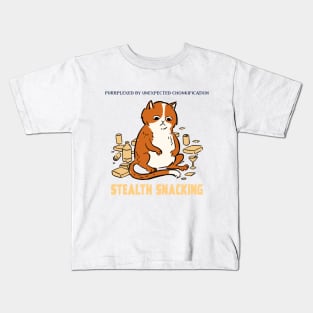 Stealth Snacking Chonky Cats Kids T-Shirt